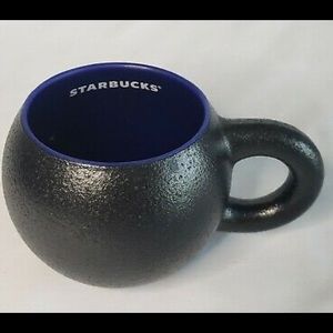 NWOB STARBUCKS BUB20 Black Blue Barrel Mug Cup Cannon Weight Lift Ball 12oz